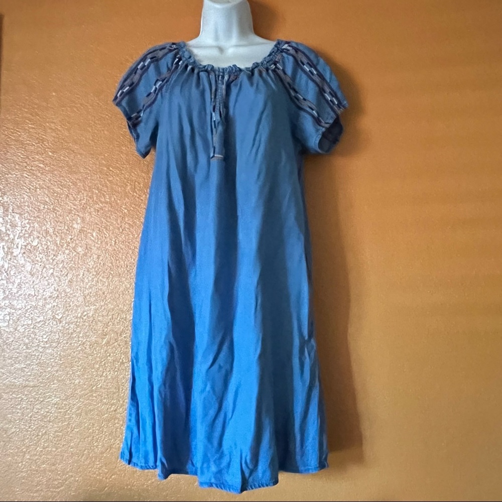 Embroidered Knox Rose Denim Dress